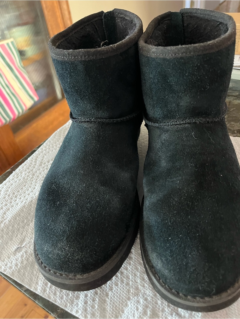 UGG Black Winter Slip-On Boots